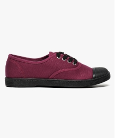 GEMO Tennis basse en toile irisée fermeture lacets Rouge