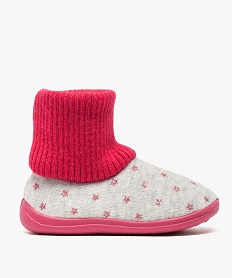 chaussons bebe fille avec tige montante en bord-cote gris7698701_1