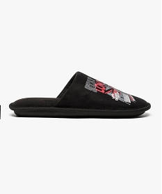 GEMO Chaussons mules imprimé fantaisie Noir