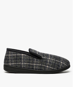GEMO Chaussons fourrés à carreaux gris standard