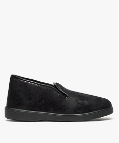 GEMO Chaussons homme unis style charentaise Noir