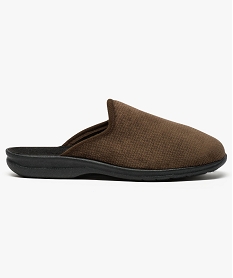 GEMO Chausson mule dessus velours marron standard