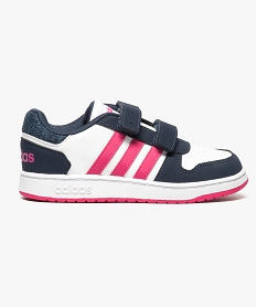 GEMO Basket bébé à tige basse tricolore - Adidas Blanc