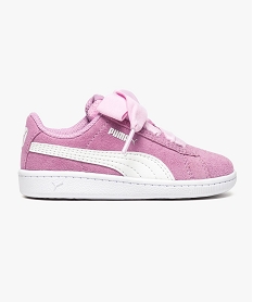 basket en cuir suede avec lacets satin - puma heart rose baskets7712801_1