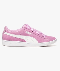 GEMO Baskets en cuir suedé avec lacets rubans - Puma Rose