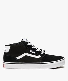 baskets garcon semi-montantes dessus toile et cuir - vans noir7716201_1