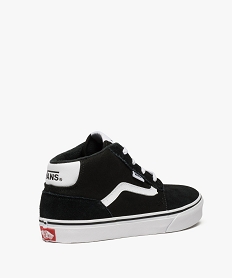 baskets garcon semi-montantes dessus toile et cuir - vans noir7716201_4