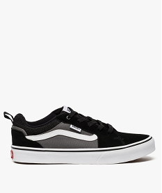 GEMO Tennis garçon à lacets dessus toile et cuir suédé - Vans noir standard