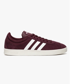 GEMO Basket basse en cuir avec bandes contrastantes - Adidas VL Court 2.0 Rouge