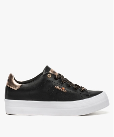 baskets femme a plateforme avec lacets pailletes - ellesse noir7724801_1