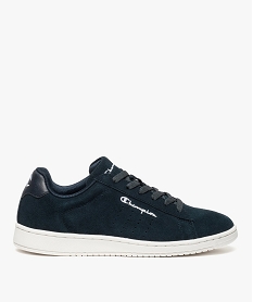 GEMO Tennis femme dessus en cuir suédé à lacets - Champion Bleu