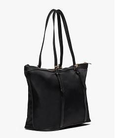 sac shopping en toile avec plaque decorative noir7729601_2