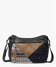 sac femme a bandouliere avec pochette effet patchwork brun porte-monnaie et portefeuilles7729701_1