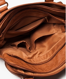 sac a main femme en cuir synthetique uni avec motif tresse orange7742801_3