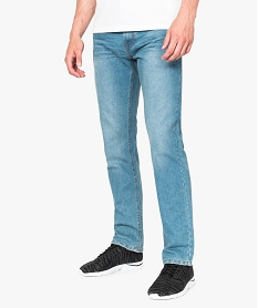 GEMO Jean homme regular 5 poches taille normale longueur L34 Bleu