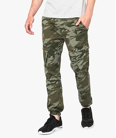 GEMO Pantalon cargo imprimé camouflage Multicolore