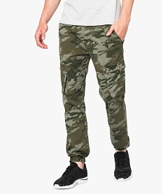 pantalon cargo imprime camouflage multicolore7748001_1