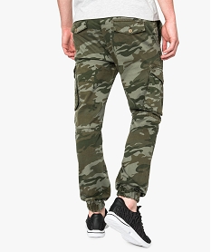 pantalon cargo imprime camouflage multicolore pantalons de costume7748001_3