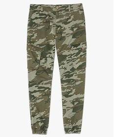 pantalon cargo imprime camouflage multicolore7748001_4