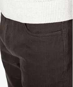 pantalon homme 5 poches straight en toile extensible gris7748101_2