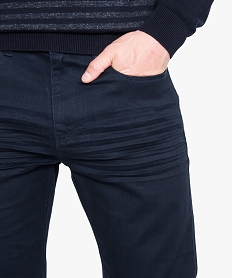 pantalon homme 5 poches straight en toile extensible bleu7748301_2