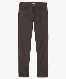 pantalon homme 5 poches uni coupe straight stretch gris7748601_4