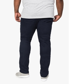 pantalon homme 5 poches uni coupe straight stretch bleu7748701_3