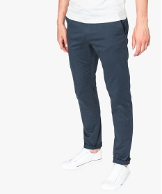 GEMO Pantalon homme chino coupe slim Bleu