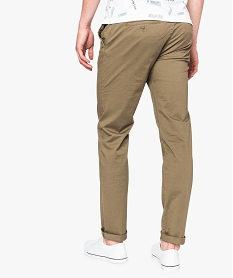 pantalon homme chino coupe slim brun pantalons de costume7748901_3