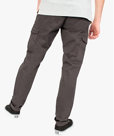 pantalon en toile avec poches sur les cuisses gris pantalons de costume7749201_3