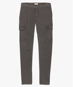 pantalon en toile avec poches sur les cuisses gris7749201_4