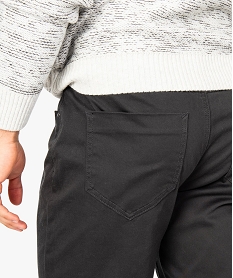 pantalon uni stretch a coupe droite gris7749601_2