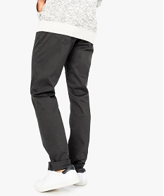 pantalon uni stretch a coupe droite gris7749601_3