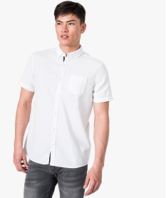 GEMO Chemise manches courtes texturée blanc standard