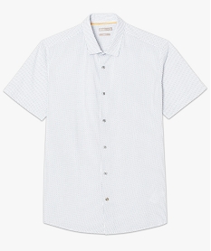chemise a manches courtes a fins motifs imprime chemise manches courtes7750601_4