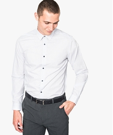 chemise homme regular fit a fines rayures - repassage facile imprime7751301_1