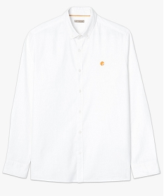 chemise legere avec motif brode blanc chemise manches longues7751701_4