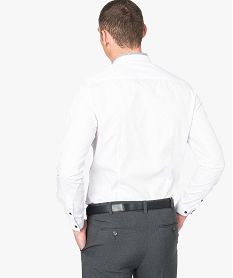 chemise coupe slim avec liseres a motifs blanc chemise manches longues7751901_3