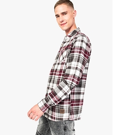 chemise manches longues a carreaux imprime7752601_1