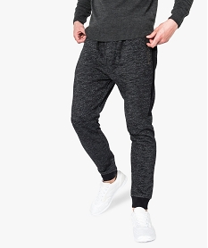 pantalon de jogging chine avec bandes laterales gris pantalons7753601_1