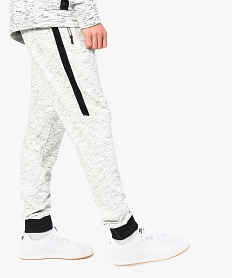 GEMO Pantalon de jogging chiné avec bandes latérales Gris
