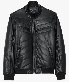 blouson motard matelasse noir7755101_4