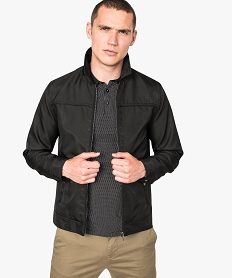 blouson zippe en nylon noir7756801_1