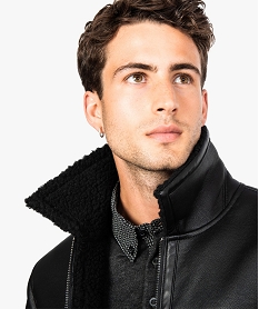 blouson aviateur zippe noir7757401_2