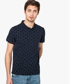 polo micro motifs manches courtes imprime polos7759301_1