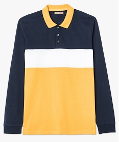 polo manches longues a larges rayures imprime polos7761901_4