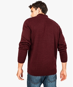 pull uni a col montant zippe rouge pulls7763801_3