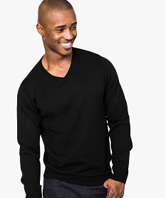 pull fin avec col v noir pulls7764601_1