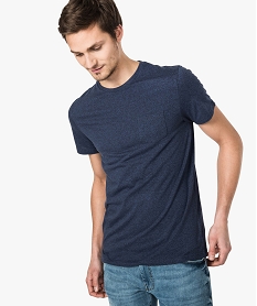 GEMO Tee-shirt à manches courtes avec poche poitrine Bleu
