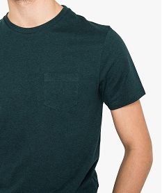 tee-shirt a manches courtes avec poche poitrine vert7768401_2